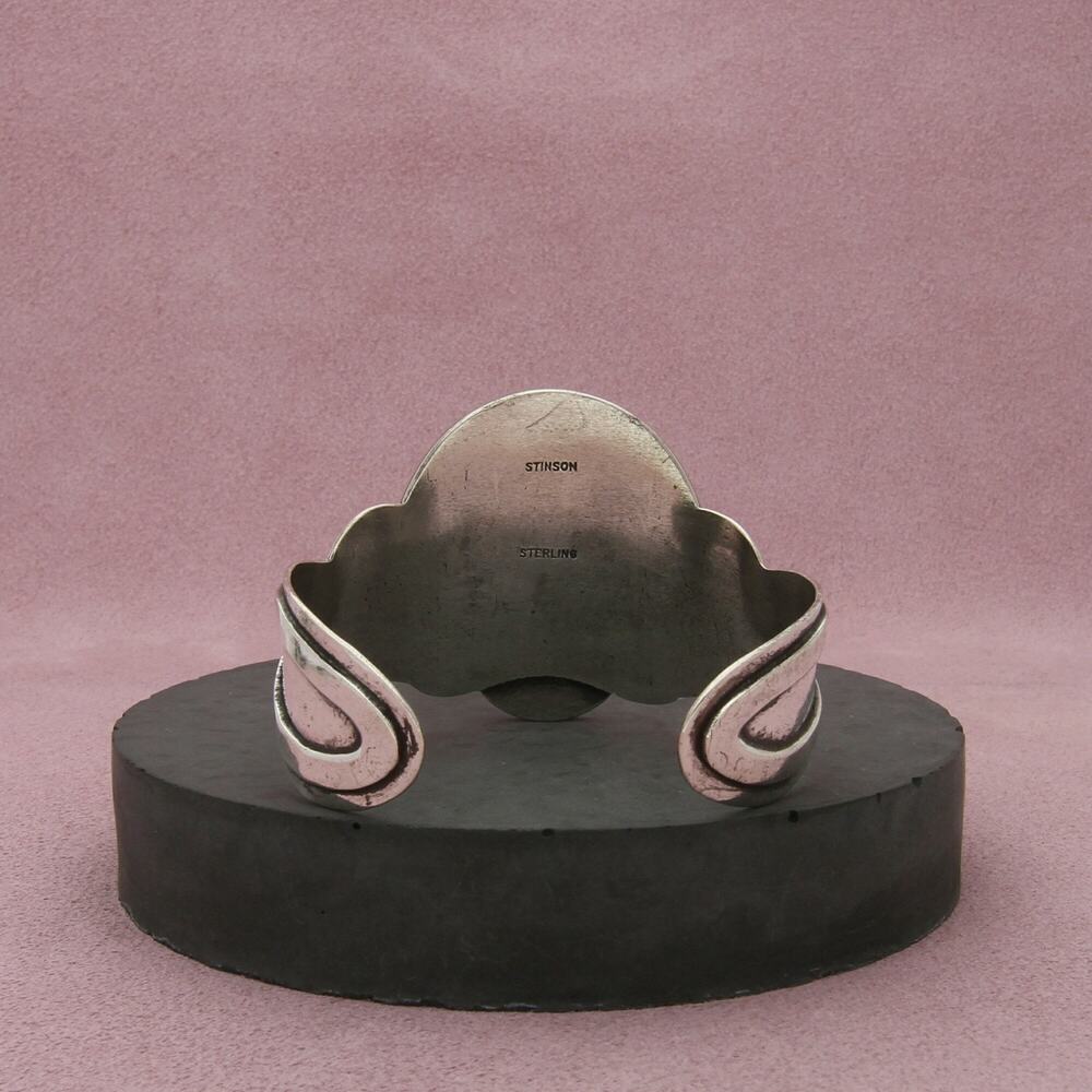 patricia karnes stinson sterling silver agate cuff bracelet 5.75in - Picture 3 of 3